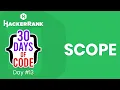 Hackerrank 30 Days of Code Cozumleri - Day 14 Scope