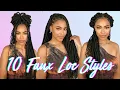 10 Light-Weight Faux Locs Hairstyles Crochet Locs w X-PRESSION TWISTED UP HAWAIIAN CLOVER LOCS 24