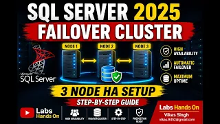 SQL Server 2025 Failover Cluster Setup 3-Node High Availability Step-by-Step