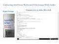 How to do Text to speech - using python and opencv of webcam image