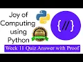 NPTEL The Joy of Computing using Python week 11 quiz assignment answers with proof of each answer