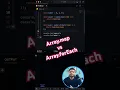 JavaScript interview questions Array map vs Array forEach