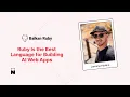 Ruby Is the Best Language for Building AI Web Apps - Carmine Paolino