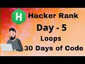 Hacker Rank 30 days of code in C Day 5 Loops code solution