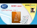 SEM1 Java - 2020 Past Paper Part 1 IT1406