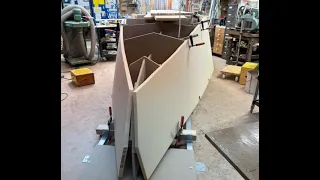 Four Sheets of Divinycell for the Hull Sides – I Think That’s Enough.