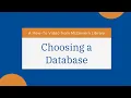 Choosing a Database McGovern Library