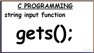 gets function in c programming string input function gets in c reading string using gets in c