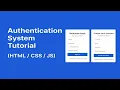 Authentication System Tutorial Part 2 Modern CSS Styling JavaScript Form Validation