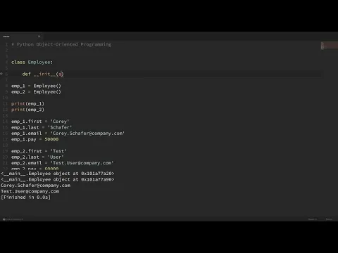 python oop tutorial 1 classes and instances