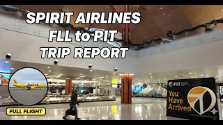 TRIP REPORT Spirit Airlines A320 Fort Lauderdale FLL to Pittsburgh PIT Full Tour 4K