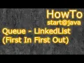 Java Queue - LinkedList FIFO First In First Out