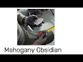 Knapping Mahogany Obsidian slab