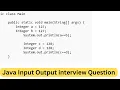 Java Input Output Interview Questions Java Questions Freshers