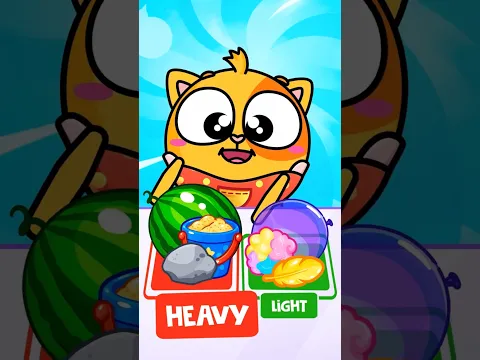 Is it heavy or light? ๐ชจ๐ชถ Fun opposites experiment #forkids