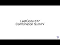 LeetCode 377 Combination Sum IV