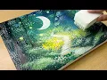 Acrylic Painting Under Moonlight Easy Simple