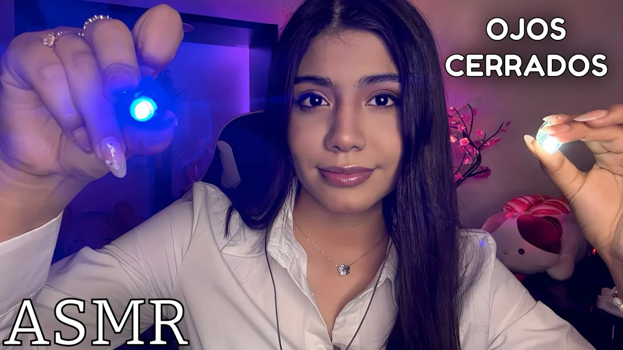 ASMR ESPAÑOL / EXAMEN DE NERVIOS CRANEALES PERO CON LOS OJOS CERRADOS (realista)