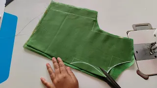 Boat neck blouse design | Cutting and stitching back neck design @RohiniFashion 