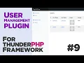 Users manager plugin for thunderPHP Framework Final Quick programming tutorial