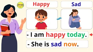 improve english speaking learn opposites in feelings 