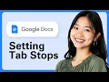 Setting Tab Stops In Google Docs