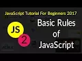 JavaScript Programming Tutorial For Beginners 2017 -