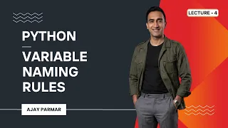 Python Variable Naming Rules Lecture 4 Python Data Analytics