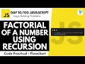 Find Factorial of a Number Using Recursion Day JavaScript Logic Building in Hindi