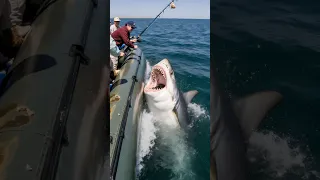 POV A Shark Attacks A Boat Full Of Fishermen In The Middle Of The Ocean Shark Attack Ocean Pov 
