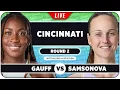 GAUFF vs SAMSONOVA WTA Cincinnati 2026 LIVE Tennis Watchalong