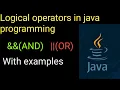 Java in Telugu - Logical operators in Telugu what are the Logical operators in java Telugu