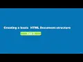 Create a basic HTML Document Structure Part 2 Learn HTML5 from Scratch