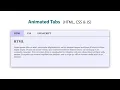 How To Create Animated Tabs Using HTML CSS JavaScript Switchable Tabs With Animation