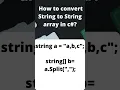 How to convert String to String Array in C