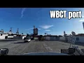 Driving in the Ports of Los Angeles WBCT port reefer Container