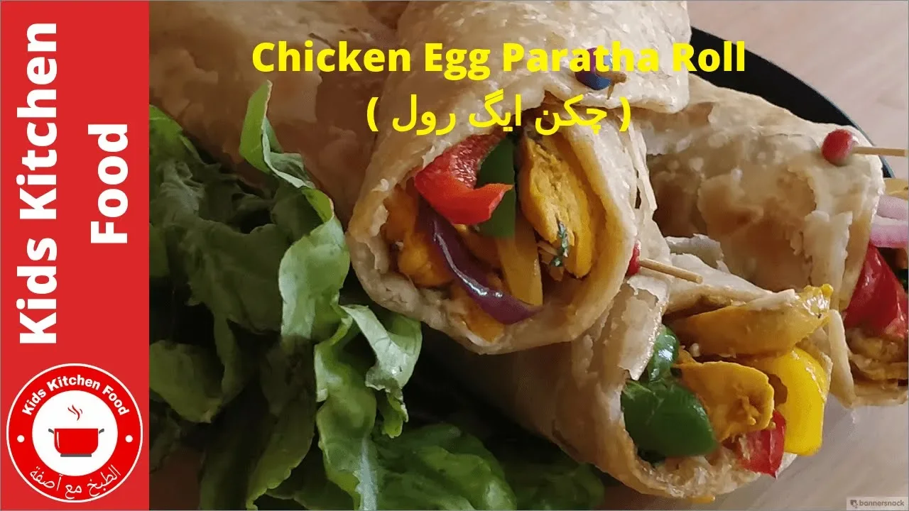 Chicken Egg Paratha Roll  -       by Kids Kitchen Food-06