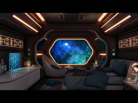 Download MP3 Starship Sleeping Quarters 🛸 Relaxing 10H Space Travel | Spaceship Ambience, Deep Bass For Sleep