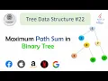 Maximum Path Sum in Binary Tree Explanation in Hindi Java C CodeOps