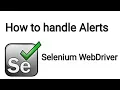 How to handle Alerts in Selenium WebDriver Tutorial 6 in ENGLISH