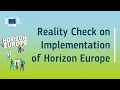 Reality Check on Implementation of Horizon Europe (23 September 2025)