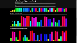 Sorting algorithms visualisation - HTML Canvas