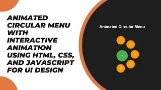 Animated Circular Menu with HTML CSS and JavaScript Step-by-Step Guide