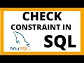 CHECK constraint in SQL Assign condition before inserting value in a column Mysql tutorial