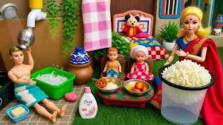 Barbie Cooking And Bathing Video 😍|Gudda Gudiya |Barbie bath|Barbie Village Routine