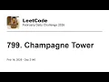 Daily Leetcode Feb 14 2026 - 799 Champagne Tower
