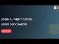 Login Authentication Using Python Decorators Decorators Functions Python Programming
