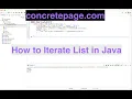 How to Iterate List in Java