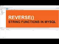 MYSQL REVERSE STRING FUNCTION SQL Tutorial For Beginners HINDI