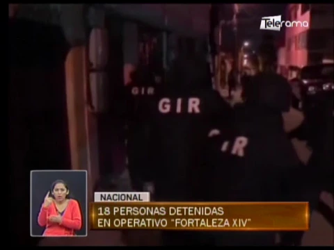 18 personas detenidas en operativo Fortaleza XIV
